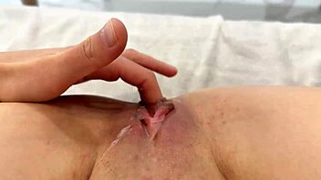 Asian Babe’s Shaved Slit Drips in POV!