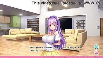 Big tits bouncing during Oppai Ero App Academy gameplay