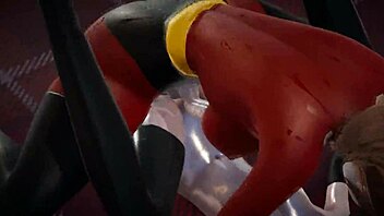 Violet Parr Gets Creampied By Helen In Double Futa