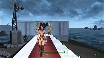 Stylish Fallout 4 Lingerie Fashion Show in Anime Hentai Style