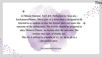 the domme gives jerk off instructions to me in this femdom session