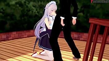 i get invited by belfast for lunch and fucking in azurlane pov