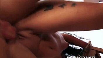 tattooed european milf fucking a hard shaft with handjob and fingering