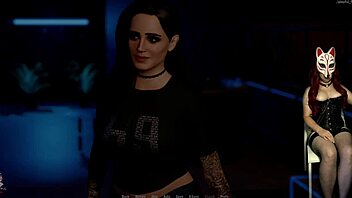 In the night club, this milf stripper gives a blowjob