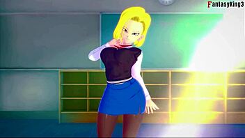 Japanese hentai game-based porn: Android 18 and Videl’s forbidden love for Gohan