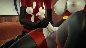 Violet Parr Gets Creampied By Helen In Double Futa