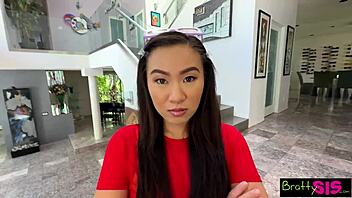 Kimmy Kimm’s hairless body and deepthroat skills will make you want more.