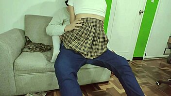 Oh My God, The Petite Mexican Student Is Fucking Her Teacher's Big Cock!