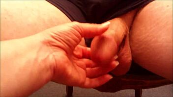 cc double cum on chair with milf tits 😈