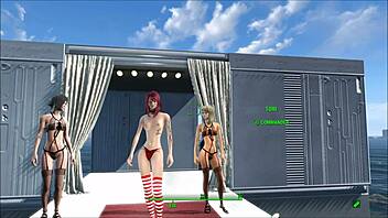 Stylish Fallout 4 Lingerie Fashion Show in Anime Hentai Style