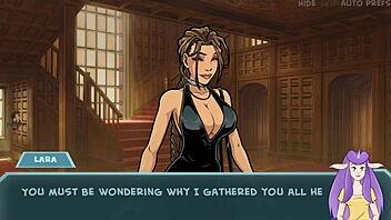 star chanel getting lara from behind in early part cartoon