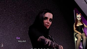 In the night club, this milf stripper gives a blowjob