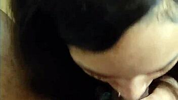 bikini dancer gives black cock blowjob pov deepthroat