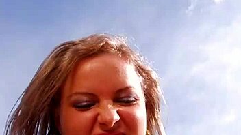 petite blonde teen takes it all in every hole. she swallows and gets stuffed hard.