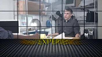 Can this redhead guy handle monster cock banging in office audition?