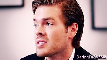 Beautiful European maid gets cum on her face