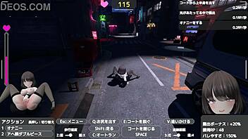 sereka exposes in naked coat outdoors