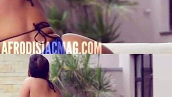 Enjoying the view of Phumla's wet pussy by the pool and other outdoor activities.