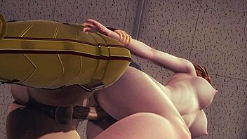 Black Widow Fucked by Wonder Woman Futa in Wild Marvel DC Hentai Threesome