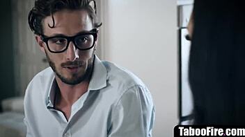 Hot office clerk has an encounter with her colleague at work