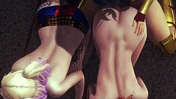 Black Widow Fucked by Wonder Woman Futa in Wild Marvel DC Hentai Threesome
