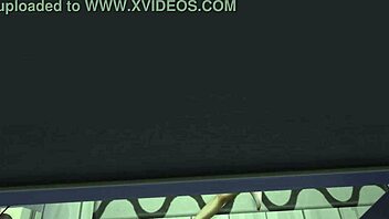 guy chilling on the couch with his girlfriend, but things get wild with alien monsters