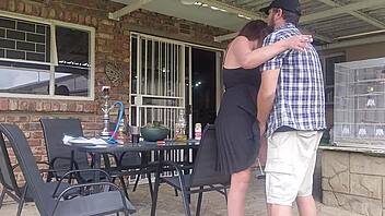 Neighbours Wife Outdoor Upskirt Fuck While Husband's at Work.