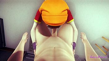 i-i mean, in this dragon ball hentai, pan's giving a pov boobjob, blowjob, and getting fucked in anime style