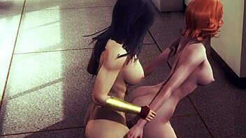 Black Widow Fucked by Wonder Woman Futa in Wild Marvel DC Hentai Threesome