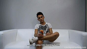 czech gay casting with lukas sucking cock