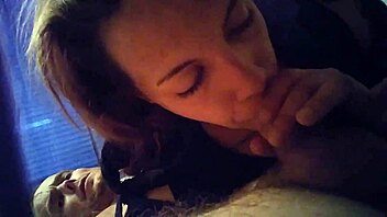 Girl deepthroats hard!