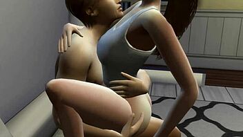 Playing video game with my girlfriend on the couch and having sex.