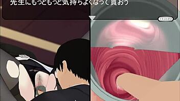 Teacher with a sex toy in a bondage game, part 2