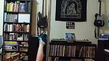 blonde milf strips black skirt and heels teasing big tits 😘