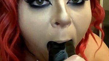 Lexi Red Demonstrates Deepthroat Skills With Toys