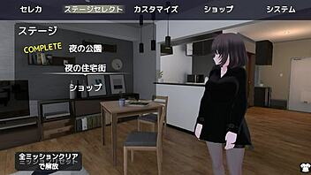 sereka exposes in naked coat outdoors