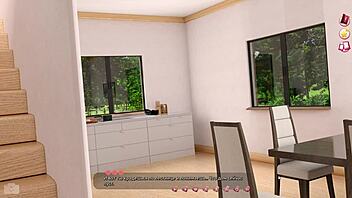 Shower Anal Play with Monster Cock in 3D Cartoon Game!