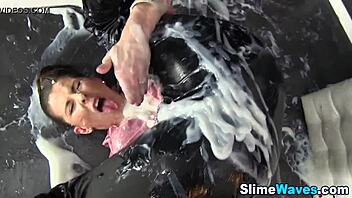 A gloryhole scene with a European glamour model and a messy ending.