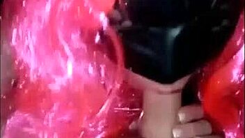 she gives fantastic blowjob to beauty with pink hair