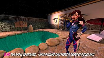 Is Dva's spa day wild with futanari action? Overwatch hentai heats up in act 1!