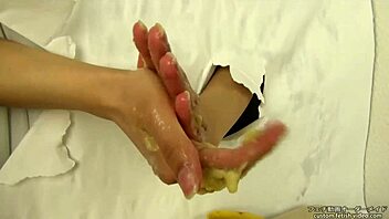 Crush That Banana With Messy Hand Fetish!
