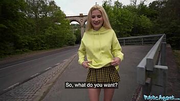 In this public agent story, a stunning blonde euro babe rides a monster cock with deep dicking and blowjob