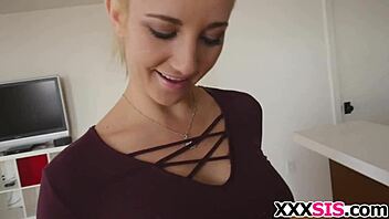 Blonde stepsis Jade Amber feels banged by monster cock