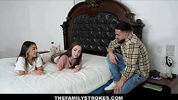 Thefamilystrokes - Latina Stepsister And Her Petite 18+ Best Friend Threesome With Stepbrother - Violet Gems Venus Vixen