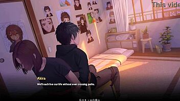 Beautiful anime sex scene with a happy ending