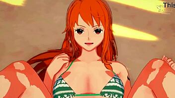 Horny Nami Begs For Tight Jeans Removal In Doggy Style