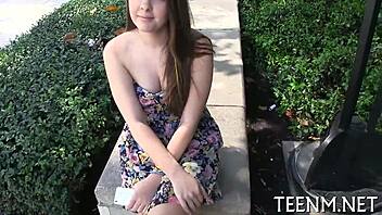 Cali Hayes, legal teen 18+, trades blowjob for Colombian specie.