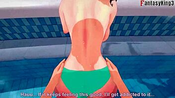 Anzu Mazaki Fucking Hard On The Pool