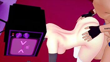 Beautiful TV star strips at the love hotel and pleases herself.