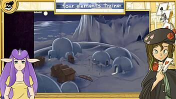 Avatar lesbians orgy in the four elements trainer 😍